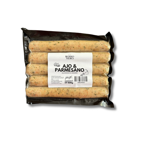 Salchicha de camarón ajo & parmesano 500g