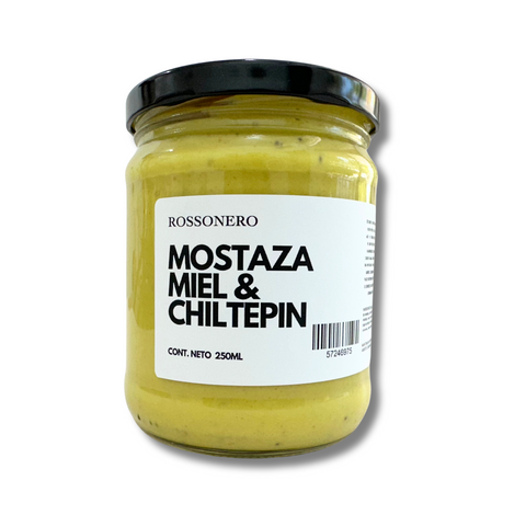 Mostaza miel y chiltepin Rossonero